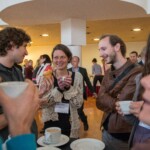 Participants and Claudia Loebel (Löbel,C) during a coffee break, 19th Swiss Conference on Biomaterials (SSB), Congress Center Davos, Room Aspen, June 26, 2013, (25.06.2013)