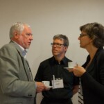 Participants and Arie Bruinik (C) during a coffee break, 19th Swiss Conference on Biomaterials (SSB), Congress Center Davos, Room Aspen, June 26, 2013, (25.06.2013)