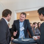 Participants and Frank Nerenz during a coffee break, 19th Swiss Conference on Biomaterials (SSB), Congress Center Davos, Room Aspen, June 26, 2013, (25.06.2013)