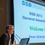 Paul Henri Vallotton delivers a presentation during the 19th Swiss Conference on Biomaterials (SSB), Congress Center Davos, Room Aspen, June 26, 2013, (25.06.2013)