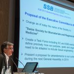 Paul Henri Vallotton delivers a presentation during the 19th Swiss Conference on Biomaterials (SSB), Congress Center Davos, Room Aspen, June 26, 2013, (26.06.2013)